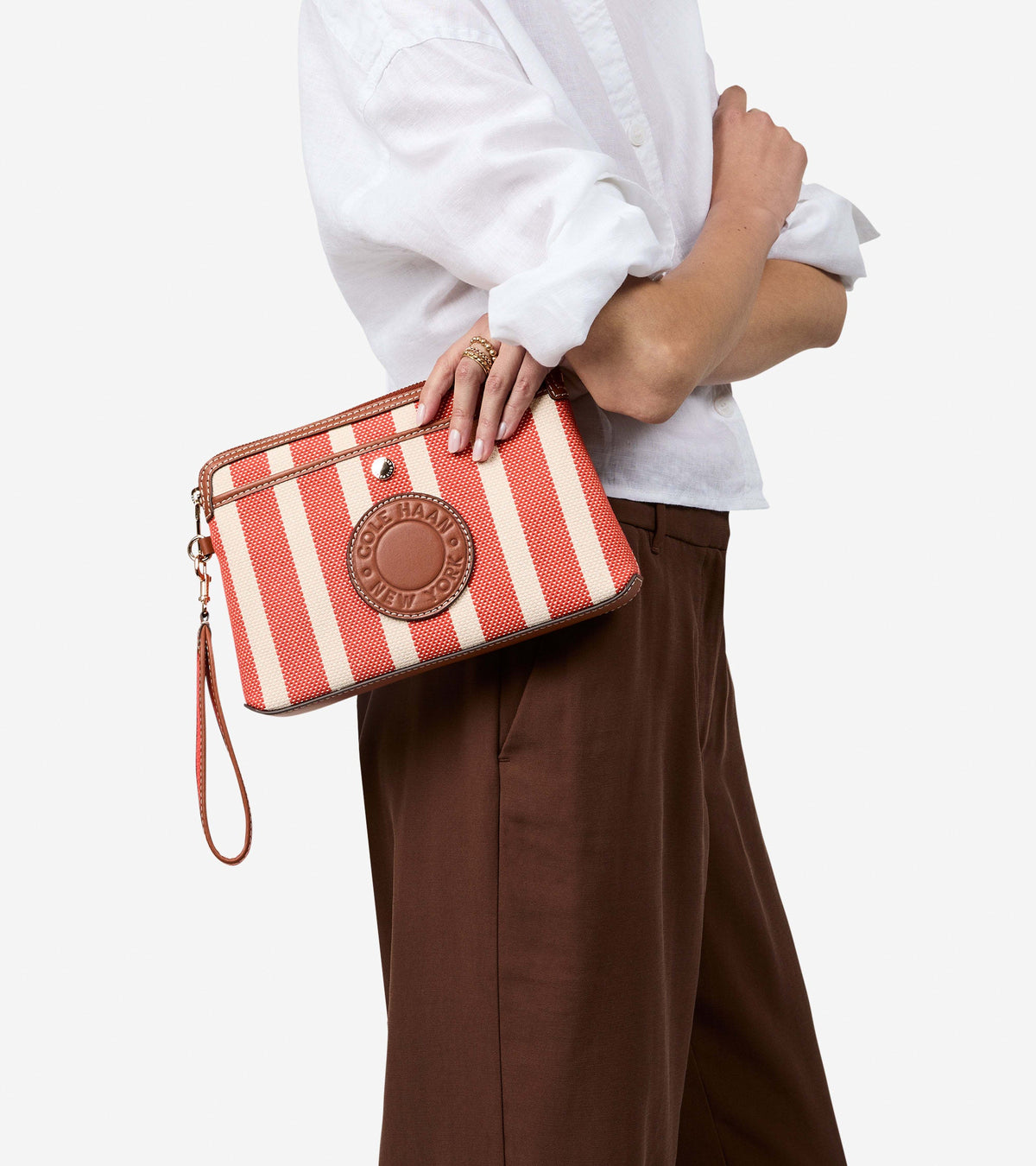 Women's Amagansett Canvas Pouch in Red | Cole Haan