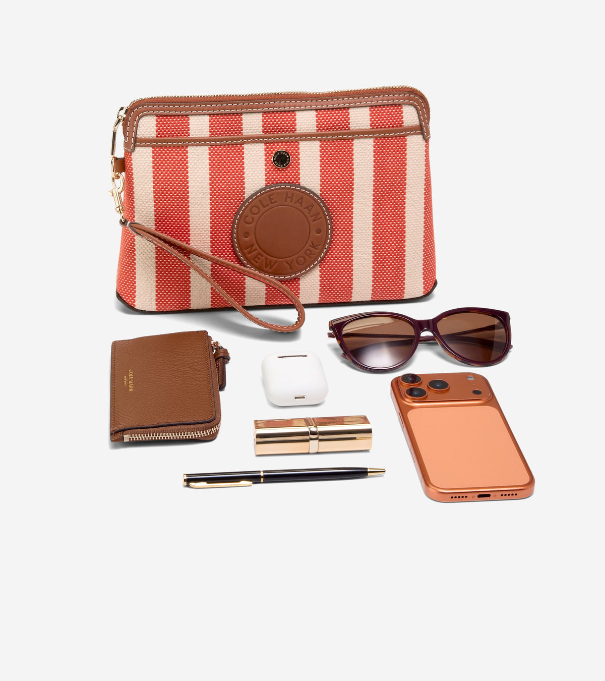 Women's Amagansett Canvas Pouch in Red | Cole Haan