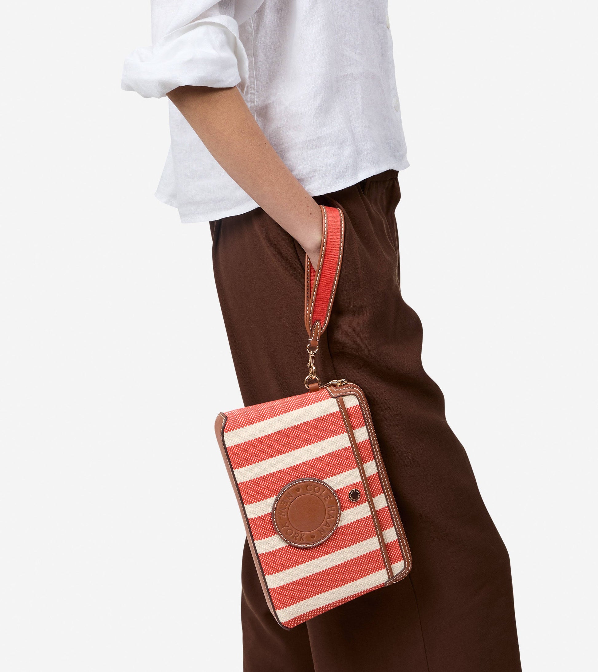 Women's Amagansett Canvas Pouch in Red | Cole Haan