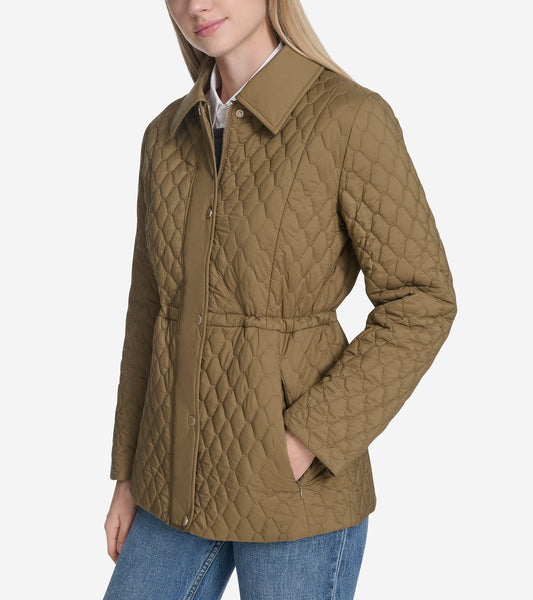 Women's Quilted Jacket in Green | Cole Haan