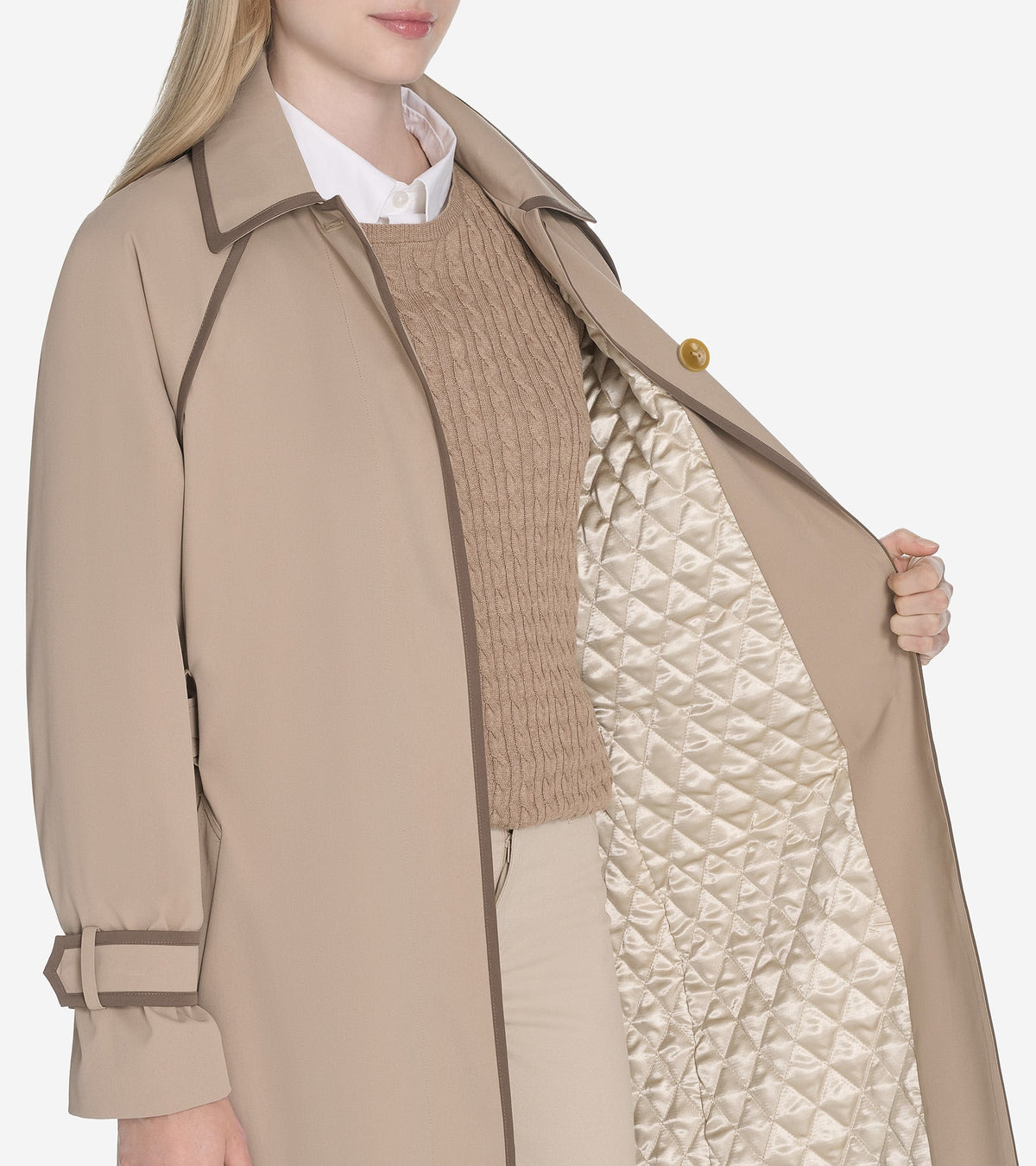 Women's Twill Trench Coat in Beige | Cole Haan