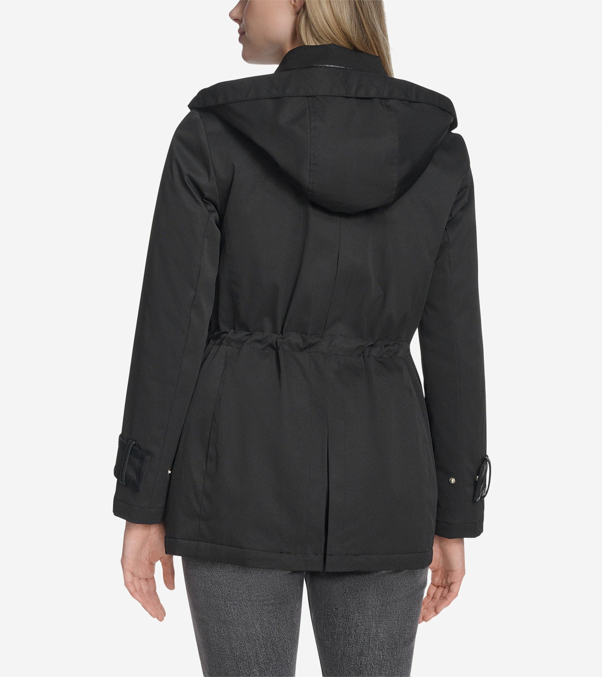Women's Insulated Twill Rain Parka in Black | Cole Haan