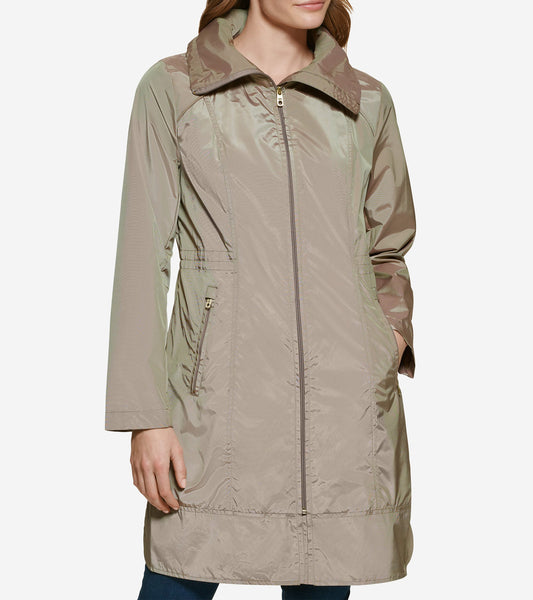 Women's Packable Travel Rain Jacket in Beige | Cole Haan