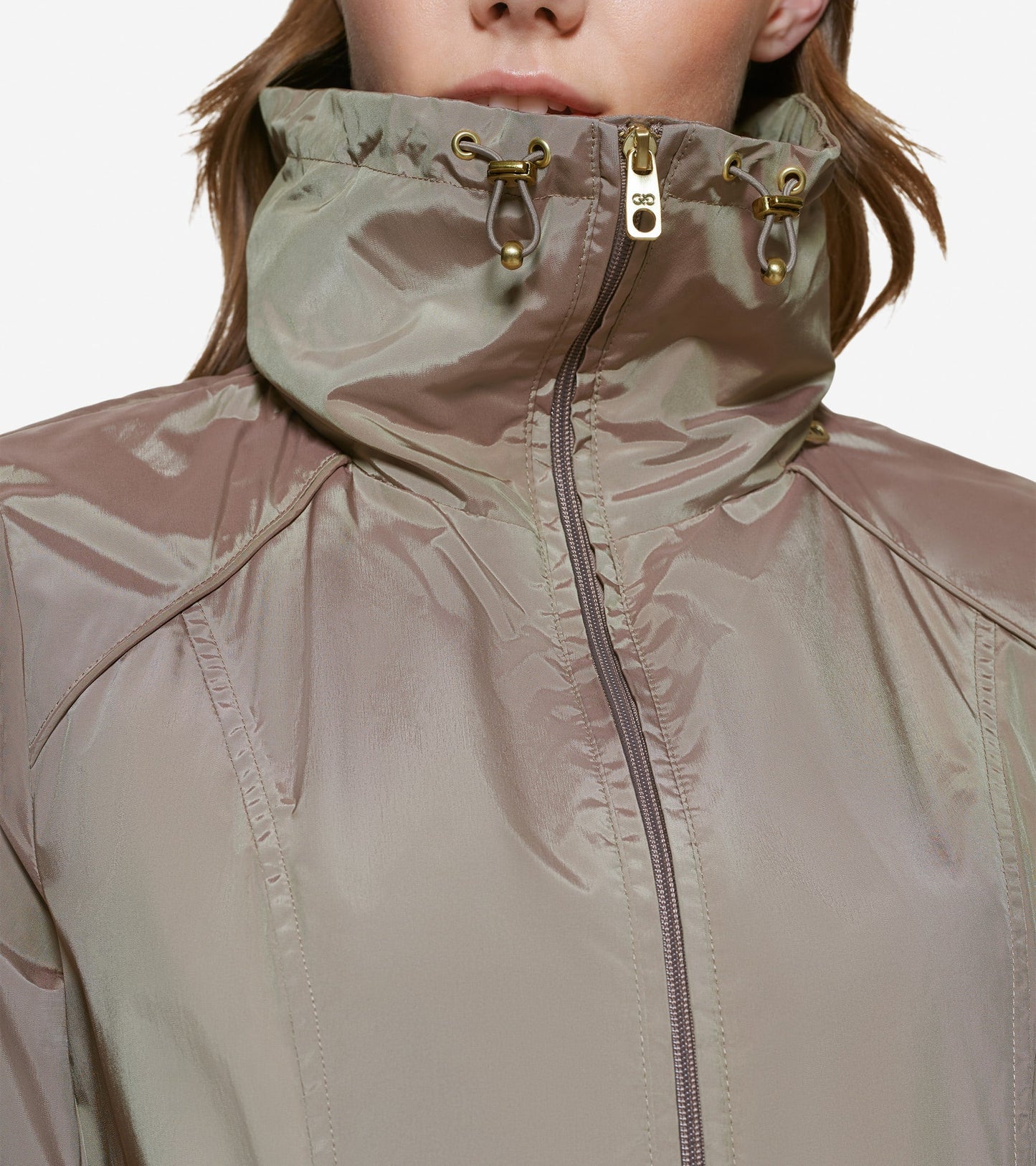 Women's Packable Travel Rain Jacket in Beige | Cole Haan