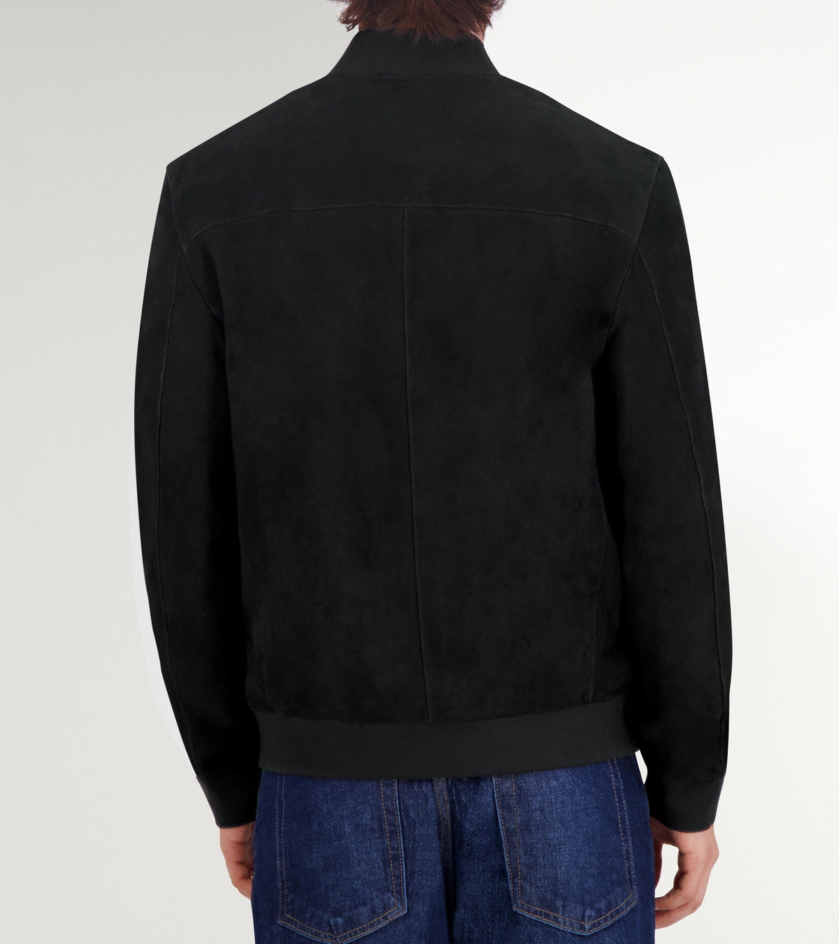 Men's Zip-up Suede Jacket in Black | Cole Haan