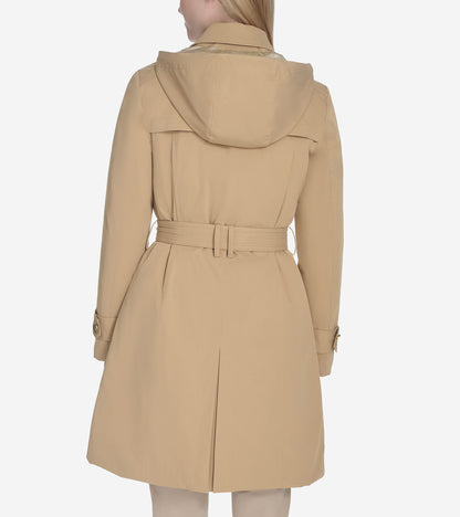 Women's Insulated Twill Trench Coat in Brown | Cole Haan
