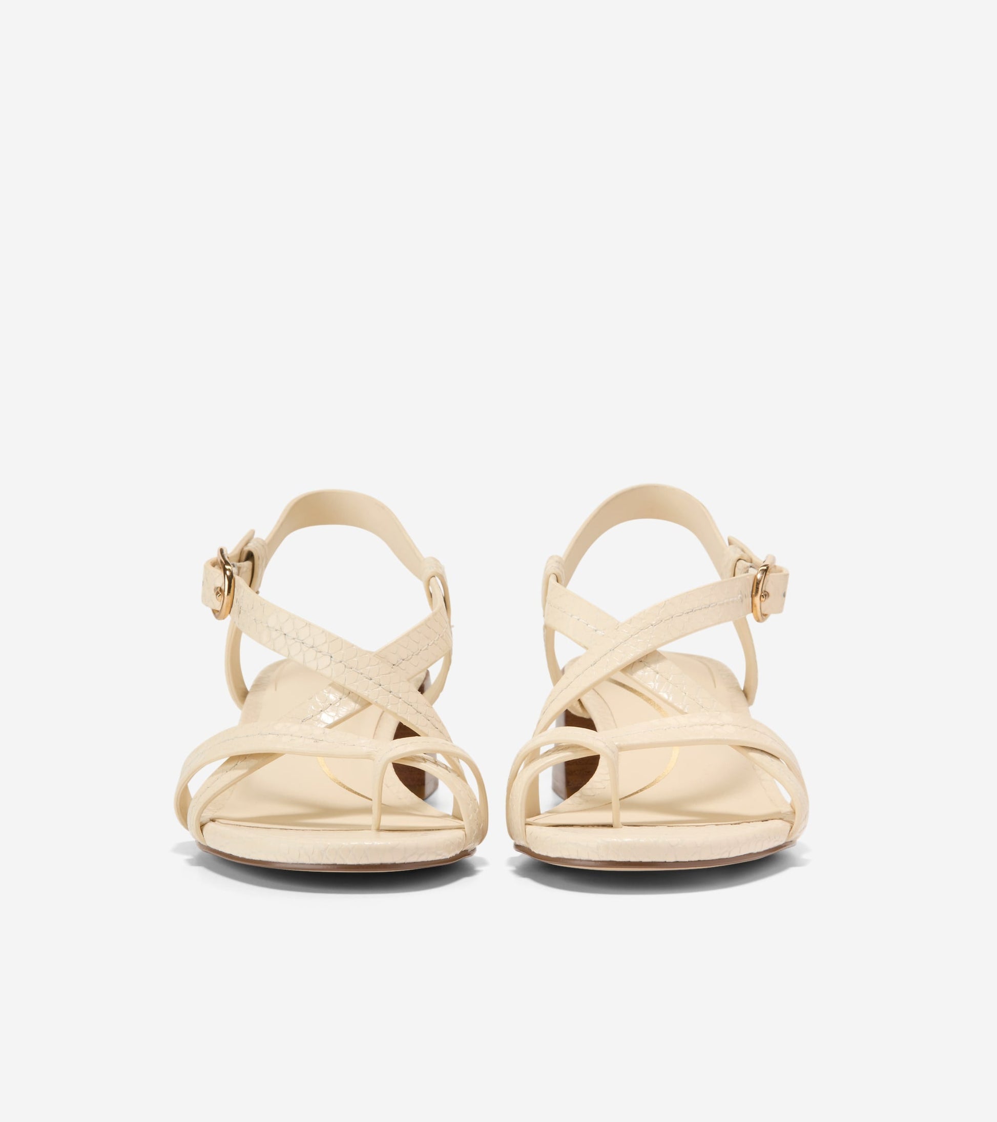 Women's Dillon Block Heel Thong Sandals in Beige | Cole Haan