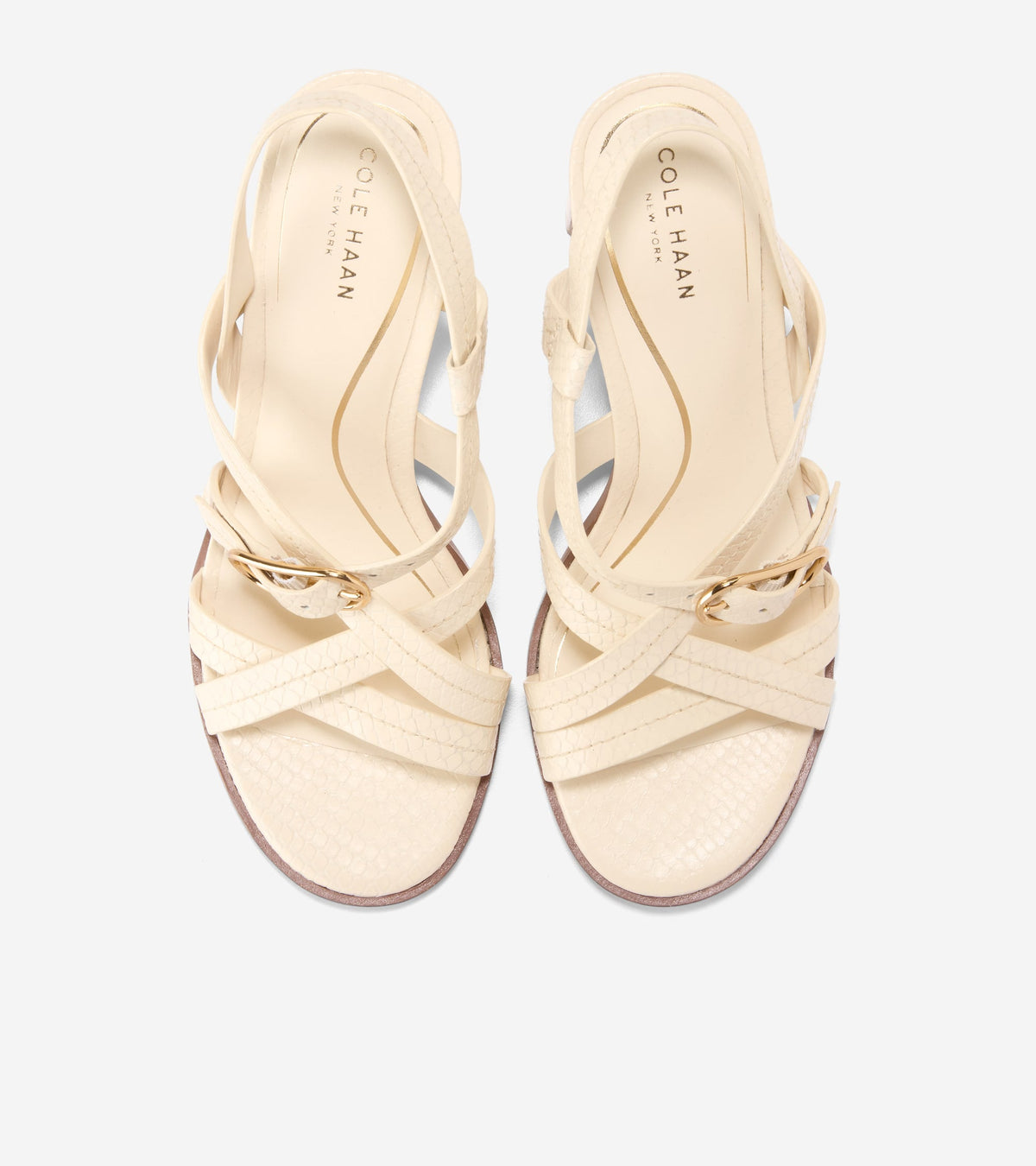 Women's Dillon Heeled Strappy Sandals in Beige | Cole Haan