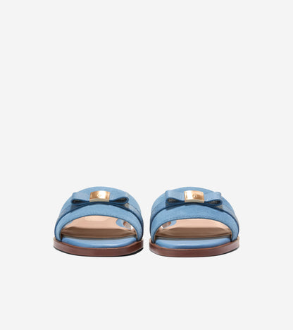 Women's Go-To Emalia Bow Slide Sandals in Blue | Cole Haan