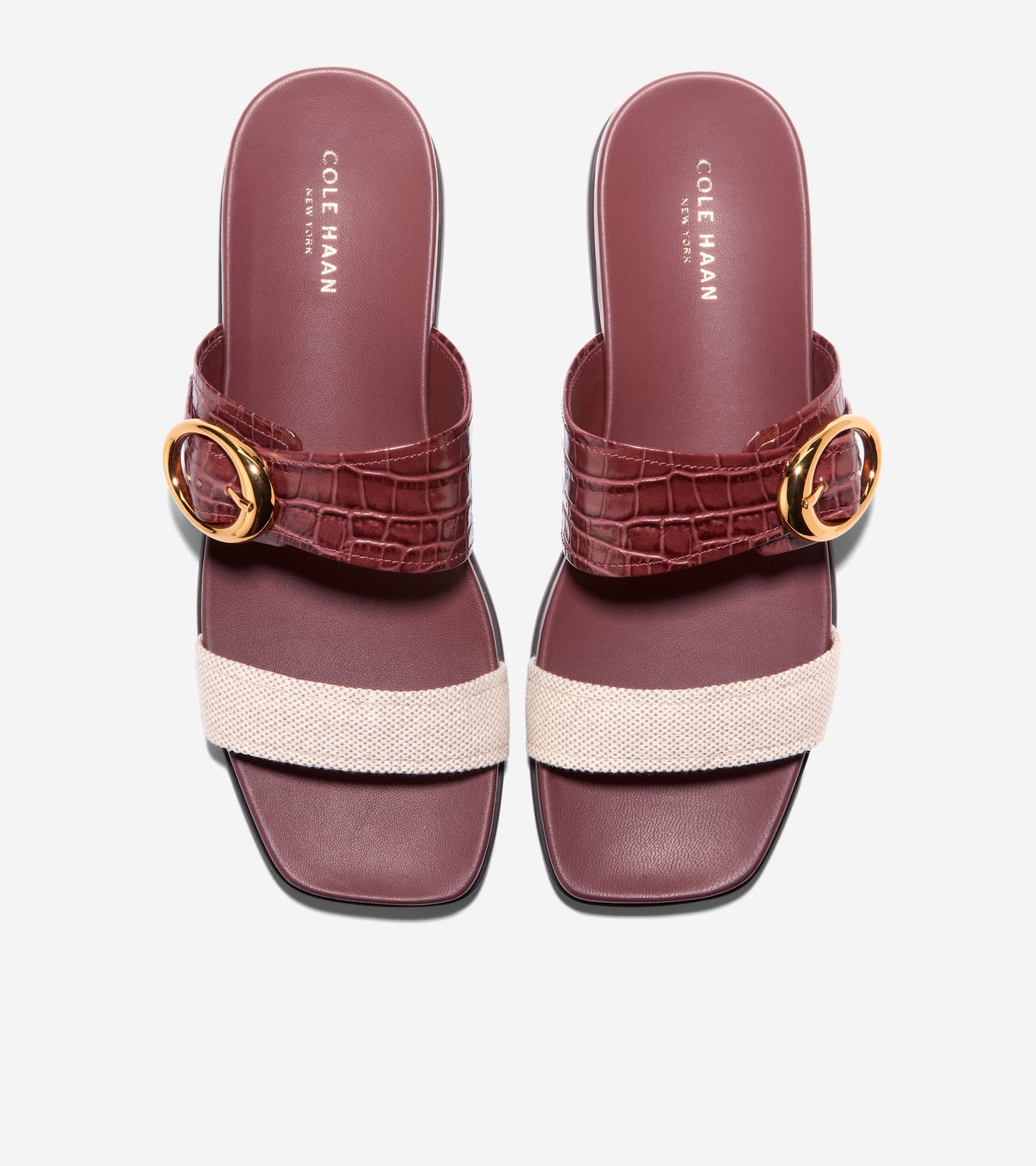 Women's Oaklynn Double Band Footbed Sandals in Brown | Cole Haan