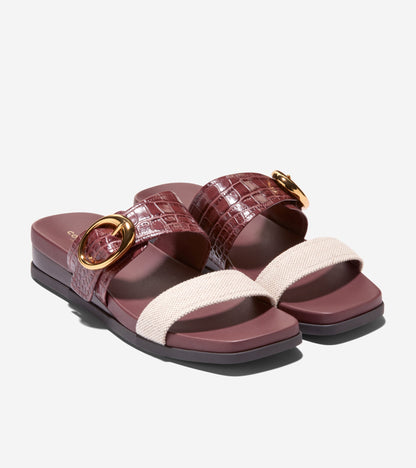 Women's Oaklynn Double Band Footbed Sandals in Brown | Cole Haan