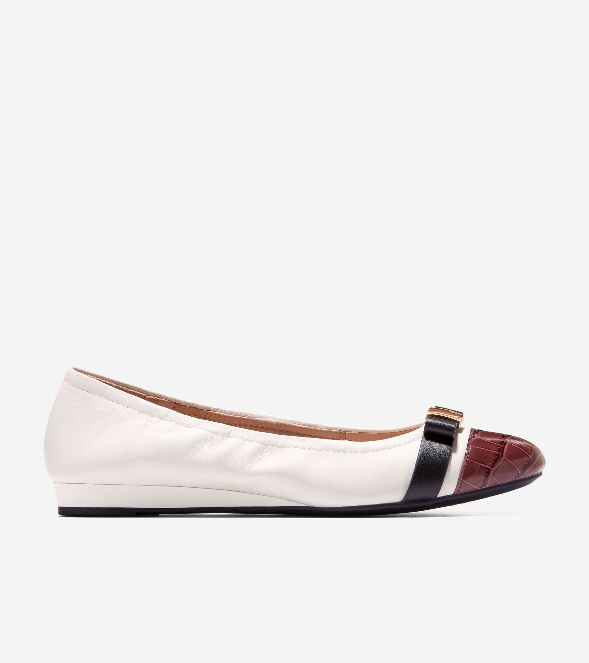 Women's Go-To Tova Bow Ballet Flats in White | Cole Haan