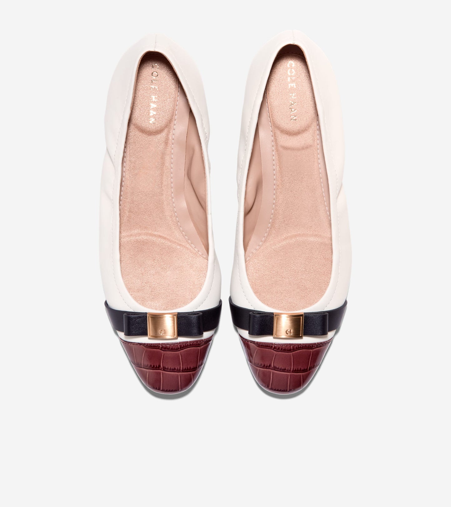 Women's Go-To Tova Bow Ballet Flats in White | Cole Haan