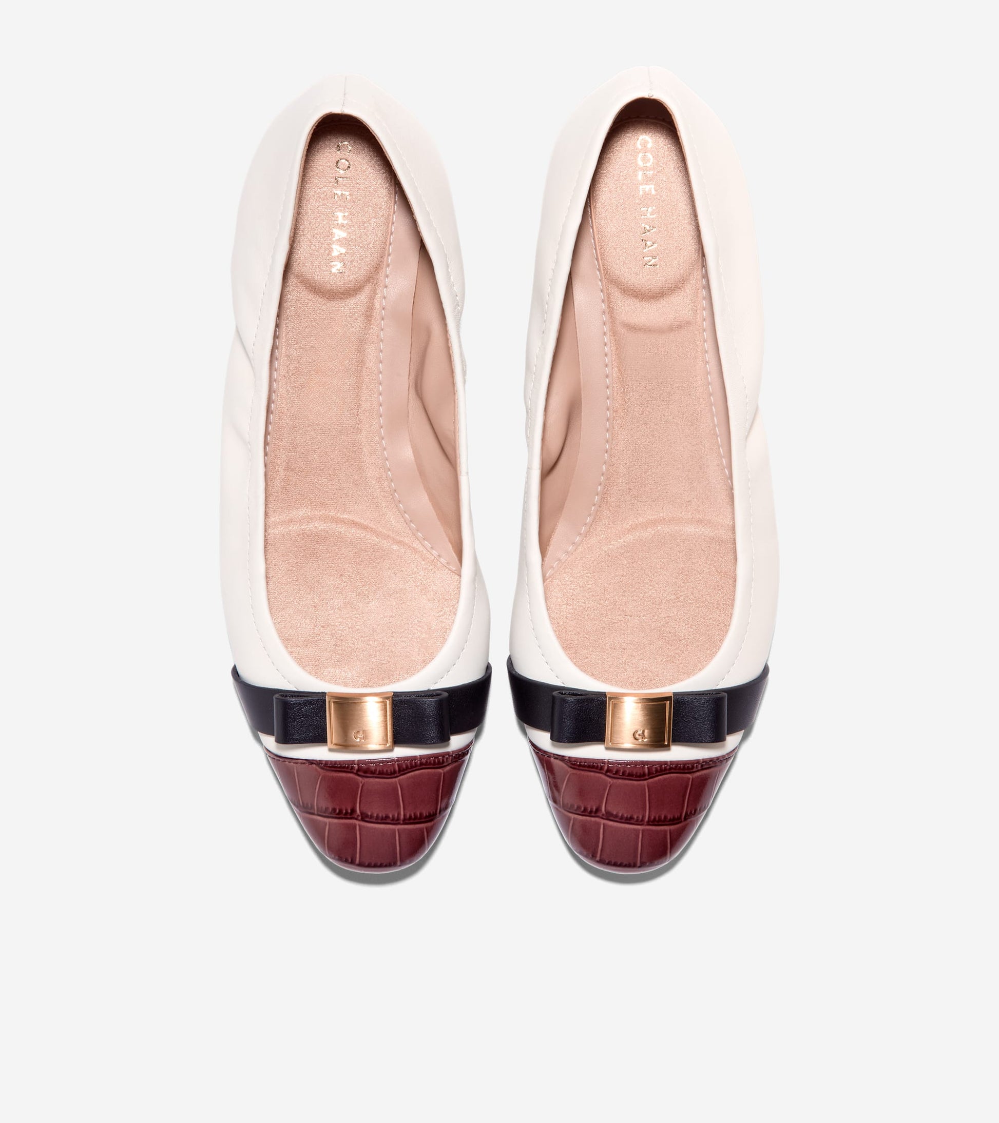 Women's Go-To Tova Bow Ballet Flats in White | Cole Haan