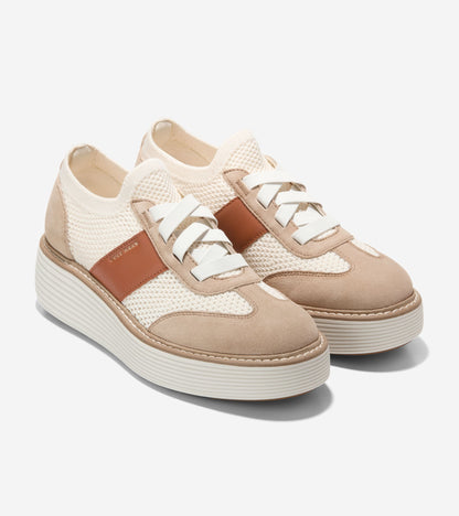Women's ØriginalGrand Max Stitchlite™ Platform Sneakers in Beige | Cole Haan