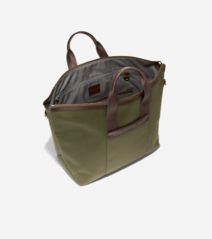 Men's Judson East West Tote Bag in Green | Cole Haan